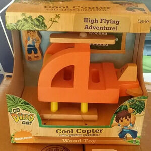 NEW Nick Jr Go Diego Go High Flying Wooden Copter Playset *Retired